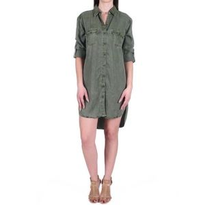 Sneak Peek Chambray Shirt Dress